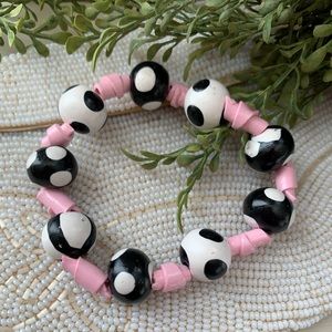 Handcrafted polymer clay stretch bracelet